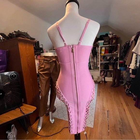 FASHION NOVA Ready For Tonight Bandage Mini Dress - Pink - Picture 6 of 8